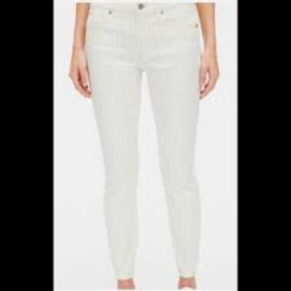Gap Blue Pin Striped True Skinny Jeans - Picture 2 of 4